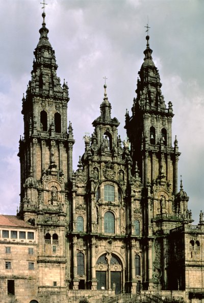 View of the West Front (Fachada del Obradoiro) 1738-50 by Fernando de Casas Novoa